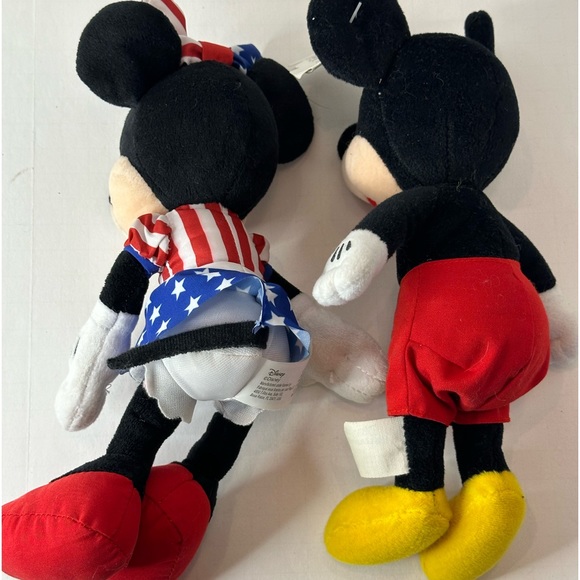 Disney Minnie and Micky Mouse Stuffed Toys Patriotic Minnie and Micky lot of 2 - Picture 3 of 3